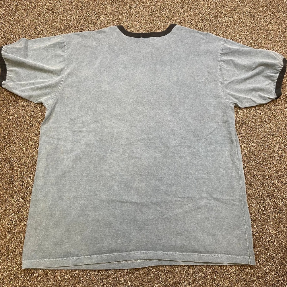 Budweiser Alternative Apparel Ringer T-Shirt XL Washed Grey Guitar Graphic Tee - Picture 3 of 6